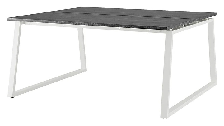 Стол офисный КОБОР TR/2-120/160 white/glazed