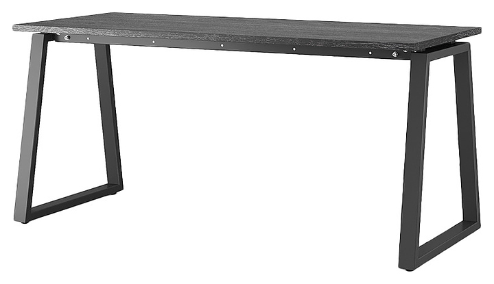 Стол офисный КОБОР TR-140/60 black/glazed