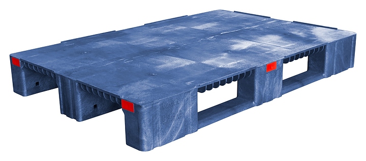 Паллет ТАРА.РУ TR 1208-1-1 1200х800х150 мм (сплошной на 3 полозьях) усиленный синий