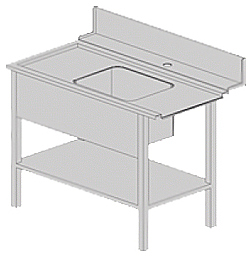 Стол для посудомоечной машины Kromo K55-SX левый