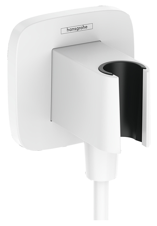 Шланговое подсоединение Hansgrohe HG Fixfit Q 26887700 с держателем душа, матовый белый
