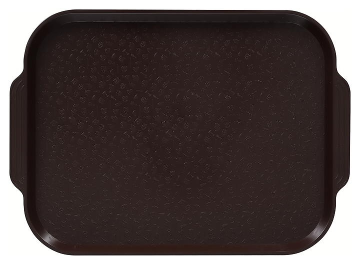 Поднос столовый Клен 71816 450х355 мм (полистирол) с ручками шоколадный