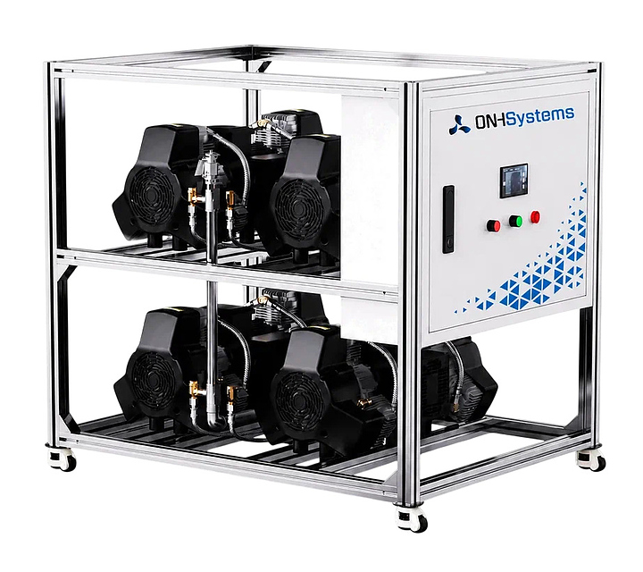Установка компрессорная безмасляная W-образная стационарная ONH Systems CСК 4X6W P