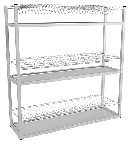 Стеллаж для тарелок ПищТех Стандарт СКТН-3КС