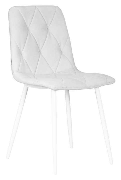 Стул обеденный DOBRIN 006 CHILLY ROMBO (светло-серый, белый)
