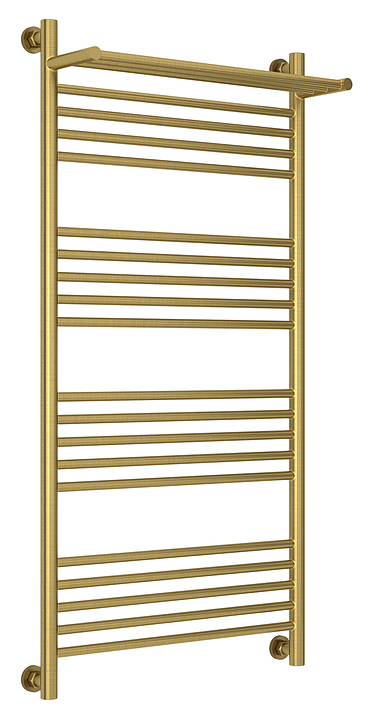 Полотенцесушитель водяной Сунержа Богема с полкой+ 120x60 см состаренная латунь