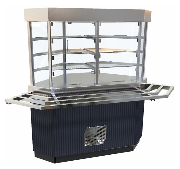 Прилавок-витрина холодильный Abat Сэйла ПВВ(Н)-70Е-90-С поворотный волна