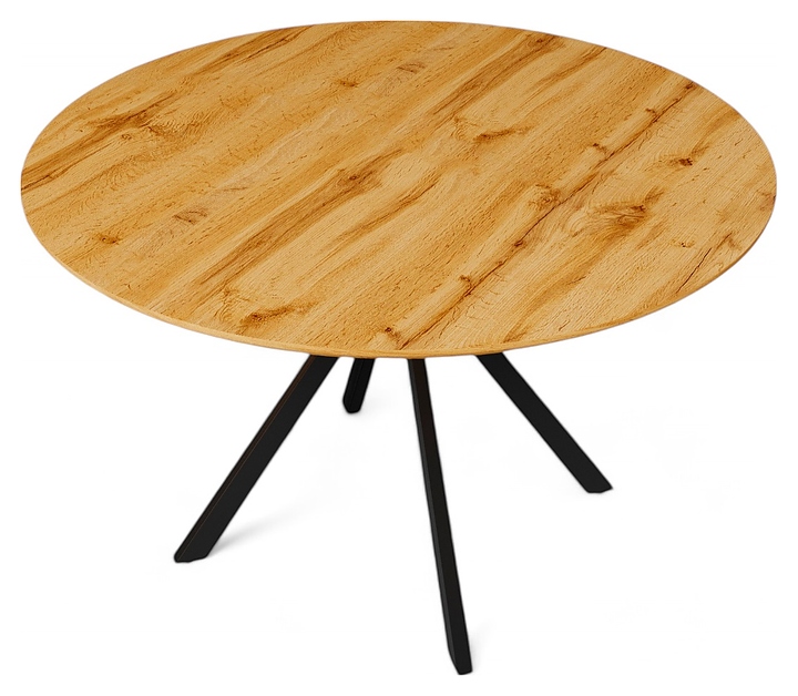 Стол обеденный Hesby Luminary Fusion (МДФ / металл) светлое дерево / черный