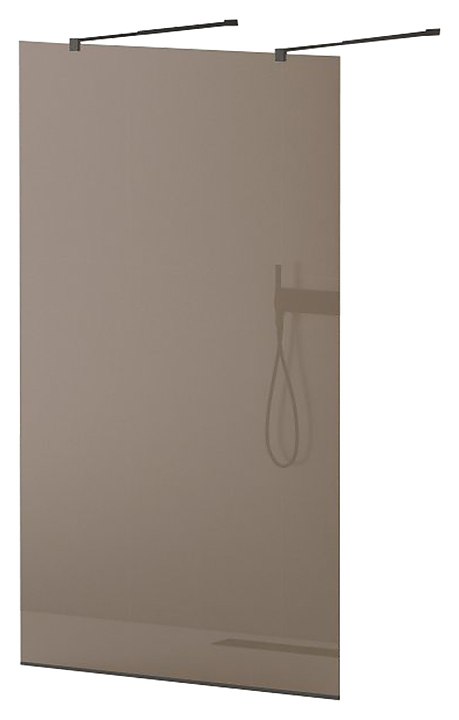 Перегородка душевая CEZARES LIBERTA-L-2-120-BR-NERO 120х195 см, стекло бронза, профиль черный