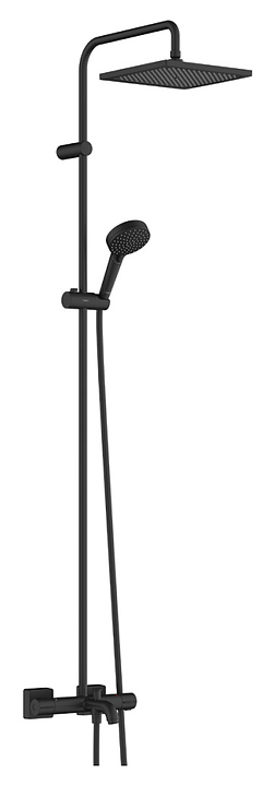 Стойка душевая с термостатом Hansgrohe HG Vernis Shape Showerpipe 240 26900670 матовая черная