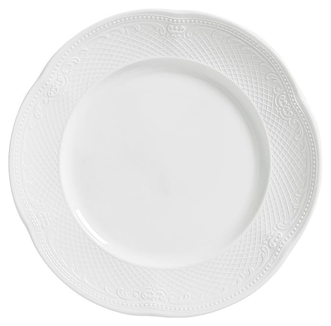 Тарелка Noble Aristocrat 313007 d=23 см (фарфор) белая