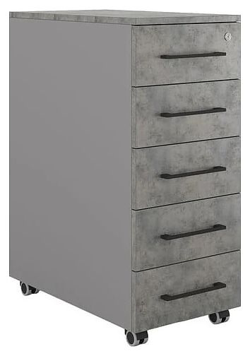 Тумба мобильная КОБОР TМ5-40/50 aluminum/chicago