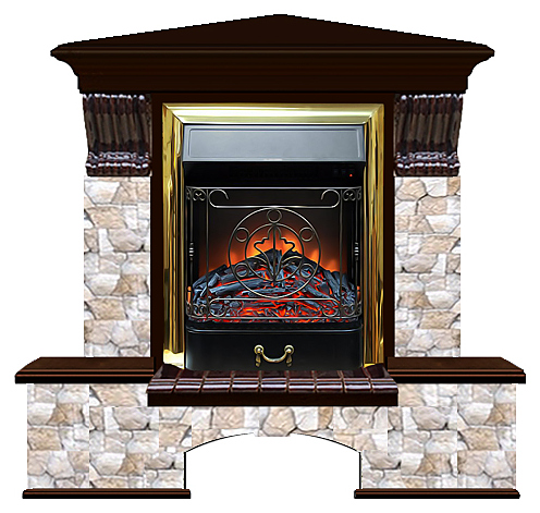 Камин Glenrich Бостон К Majestic BR Арбат дуб 46 угловой