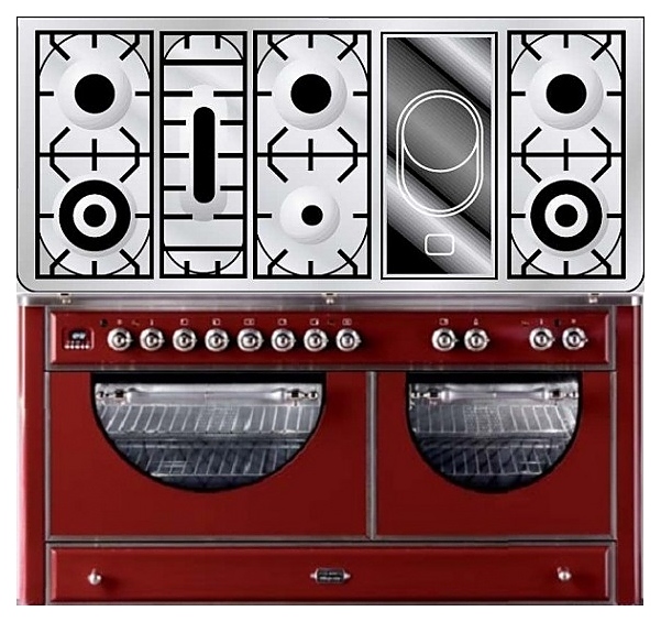 Газовая плита с духовым шкафом ILVE MCA-150VD-VG