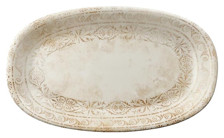 Блюдо сервировочное By Bone Antico AN-ZT-24-OV 24х14 см h=2,7 см (фарфор) овальное