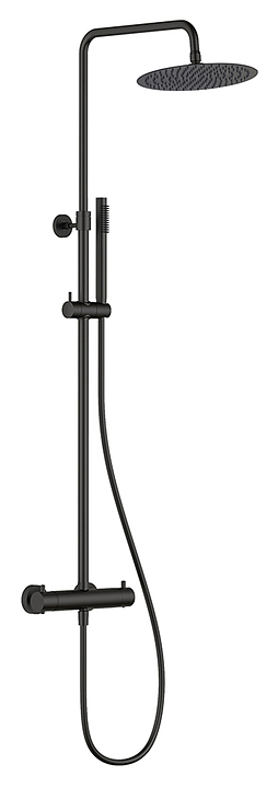 Стойка душевая AQUAme AQM8006MB черная матовая