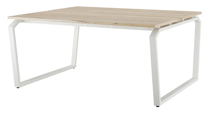 Стол офисный КОБОР TB/2-160/160 white/natural