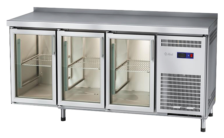 Стол морозильный Abat СХН-60-02 (3 двери-стекло, борт)