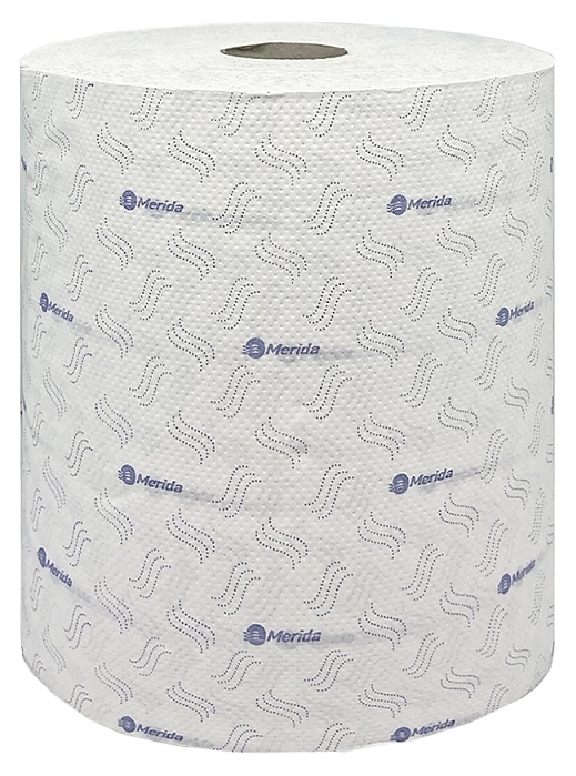 Полотенца бумажные Merida ТОП ПРИНТ АВТОМАТИК МАКСИ 2-слойные, белые (6х200 м)