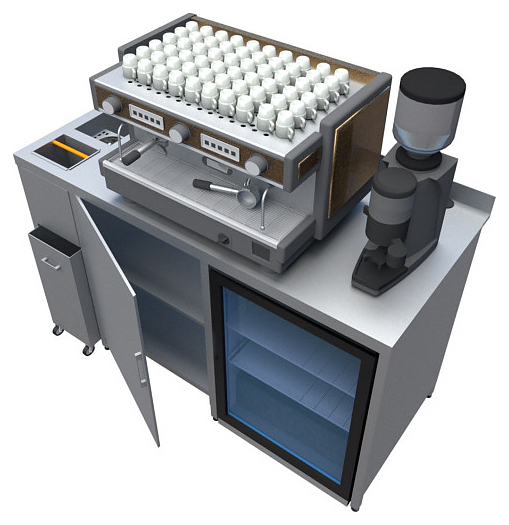 Модуль кофейный BARMADE Флэт Уайт (1550х700х900 мм)
