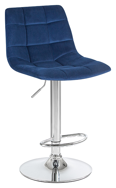 Стул барный DOBRIN 5017-LM TAILOR (синий велюр, хромированная сталь)