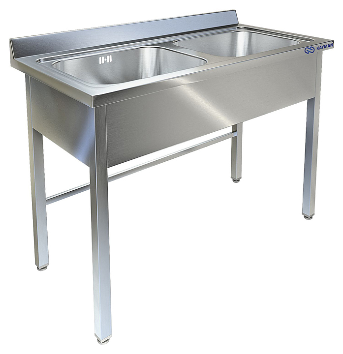 Ванна моечная KAYMAN К-ВМЦН-2/1400/800