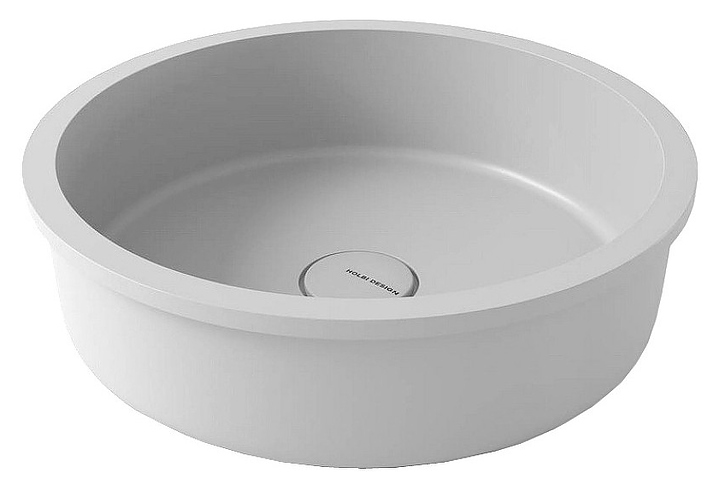 Раковина Holbi Uran 41 Soft Rock 41х41 см, белая матовая