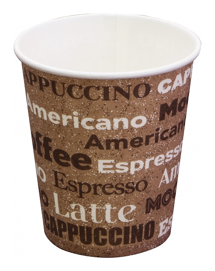Стакан бумажный ПАПЕРСКОП РУС 185 мл Coffee new