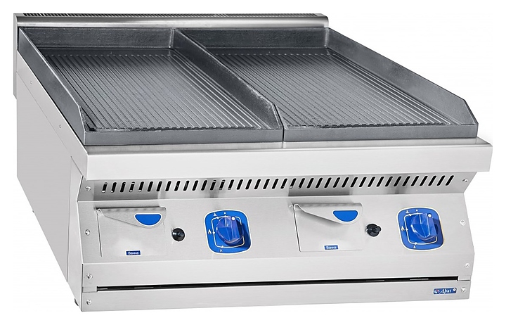 Поверхность жарочная Abat ГАКО-80/2Н-Ч-02 (2 рифленые поверхности)