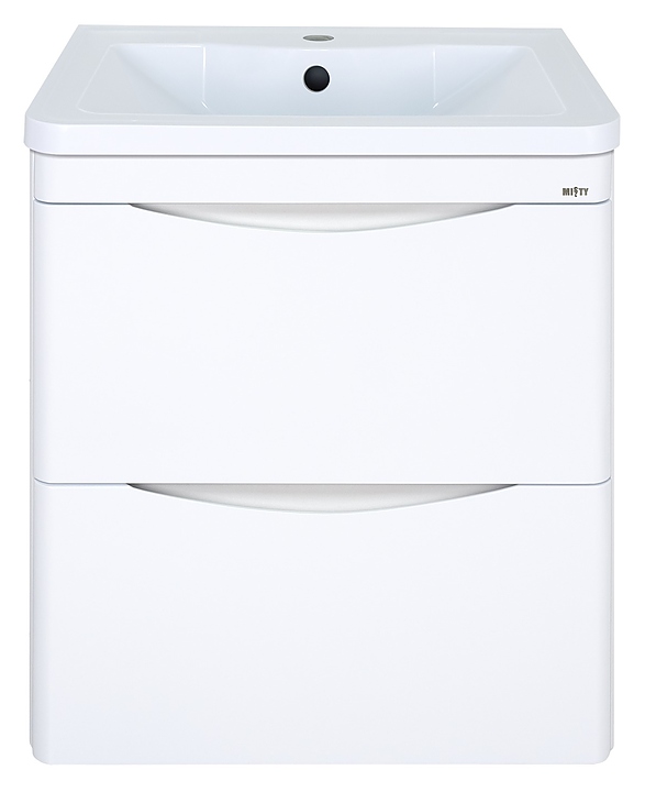 Тумба под раковину Misty Атлантик-60 58,7х61 см, подвесная, с 2 ящиками, белая