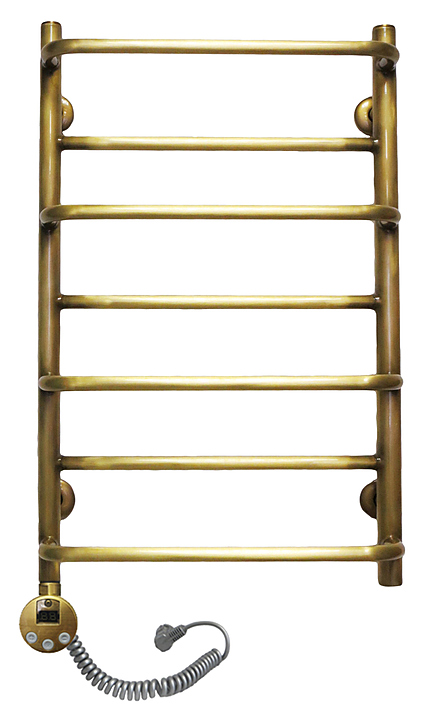Полотенцесушитель электрический Domoterm Орфей П7 50x70 см АБР EL, левый, античная бронза