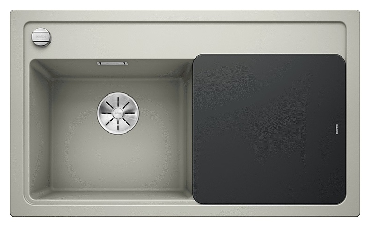 Кухонная мойка Blanco Zenar 45S InFino Silgranit (+доска стекло) жемчужная левая мойка
