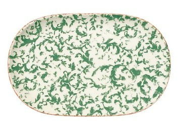 Блюдо овальное ID Fine Venecia Green 20641-143014 14 см белый, зеленый