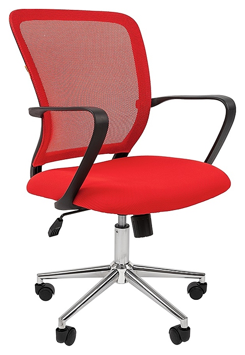 Кресло офисное Chairman 698 CHROME new, красное