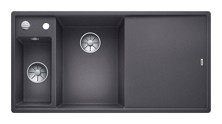 Кухонная мойка Blanco Axia III 6 S InFino Silgranit (+доска стекло) антрацит левая мойка