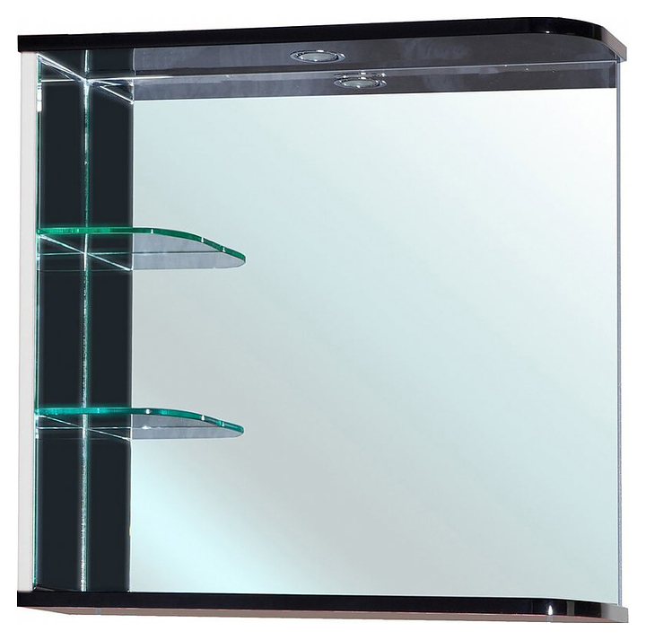 Зеркало Bellezza Рио 70 L черно-белое, левое