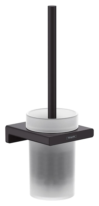 Туалетный ершик с держателем настенный Hansgrohe HG AddStoris 41752670 матовый черный