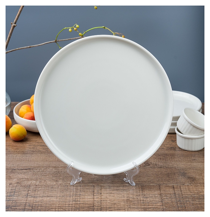 Тарелка плоская с бортикам Tulu Porselen Step STP30TB00 30 см