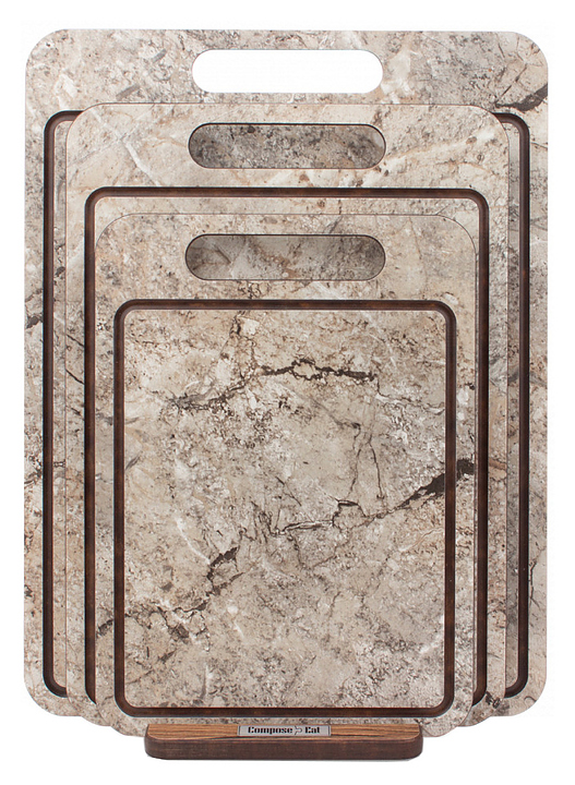 Набор разделочных досок ComposeEat Everyday NRD33031ОА4 3 шт, мрамор серый