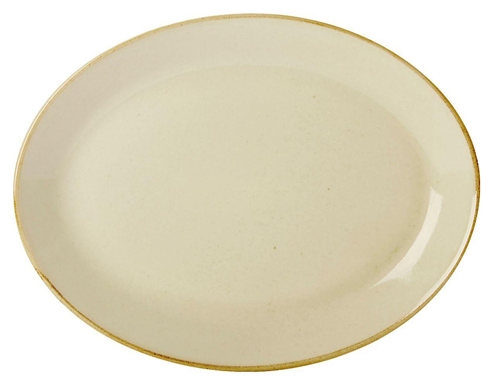 Блюдо овальное Porland Seasons 112136 360x370 мм желтое