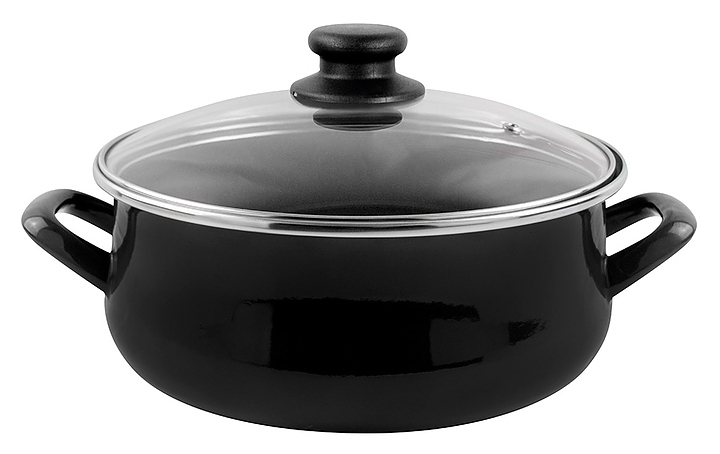 Кастрюля Vitrinor Black 24 низкая