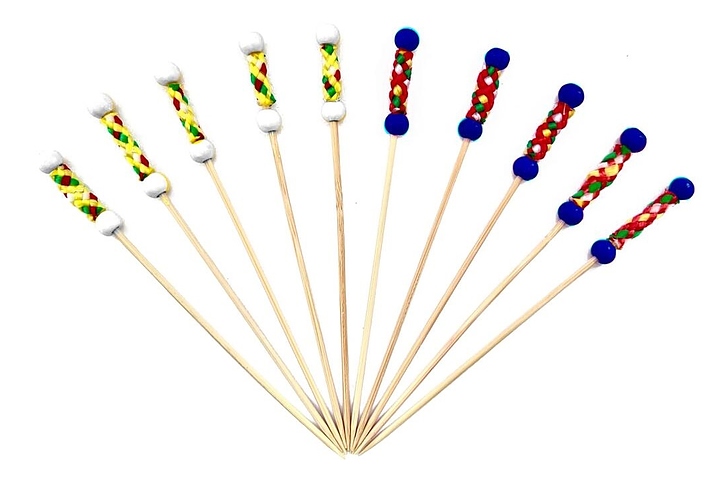 Пика шпажка P.L. Proff Cuisine 4627151560861 бамбук Рио 12 см синий/белый 100 шт