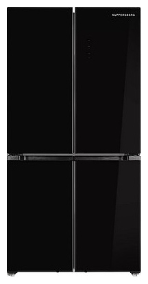Холодильник Kuppersberg NFFD 183 BKG, черный перламутр / стекло