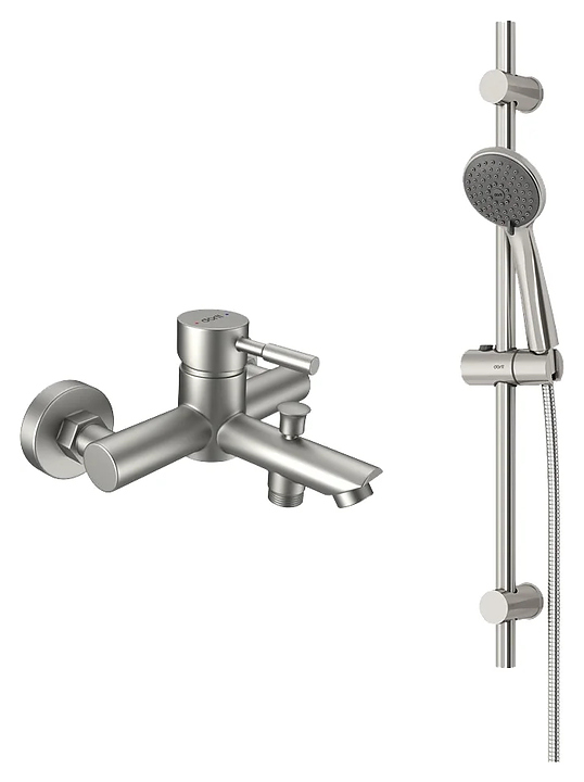 Смеситель для ванны с душем Dorff Logic NEW D0103030SS с душевым гарнитуром, хром