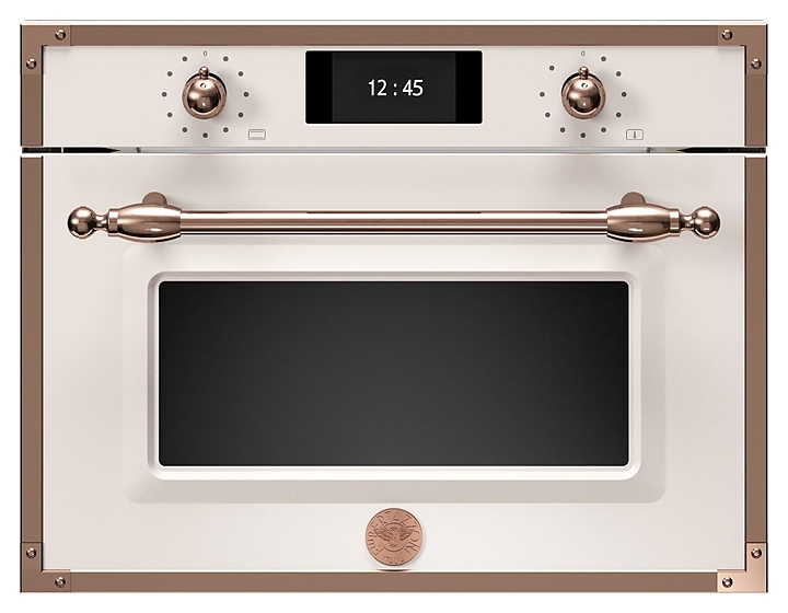 Духовой шкаф Bertazzoni F457HERVTAC комбинированный с пароваркой, слоновая кость с фурнитурой под медь