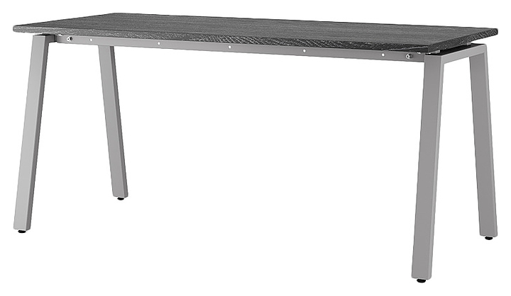 Стол офисный КОБОР A-140/60 aluminum/glazed