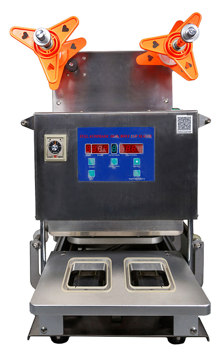 Запайщик лотков Hualian HL-95A SS (187х137x63 мм, 2 лотка за цикл)