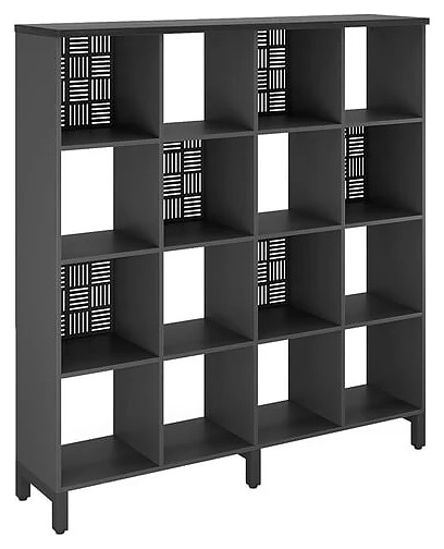 Стеллажная система КОБОР SQ-4X4 black/wood