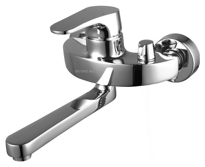 Смеситель для ванны и душа LEMARK Shift LM4314C с поворотным плоским изливом, боковой дивертор, хром