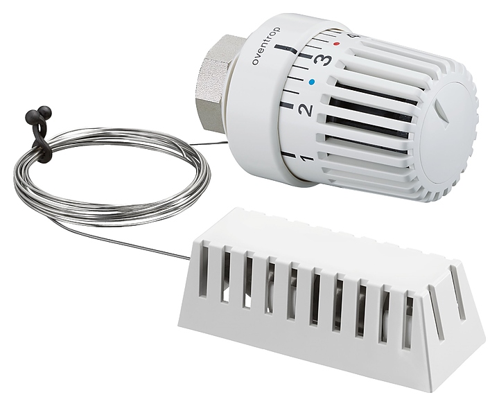 Термостат с выносным датчиком Oventrop Uni LH 1011666, М 30х1.5, капилляр 5 м, с нулевой отметкой, белый